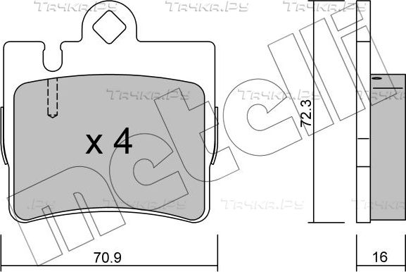 Тормозные колодки Metelli. Артикул 22-0597-0