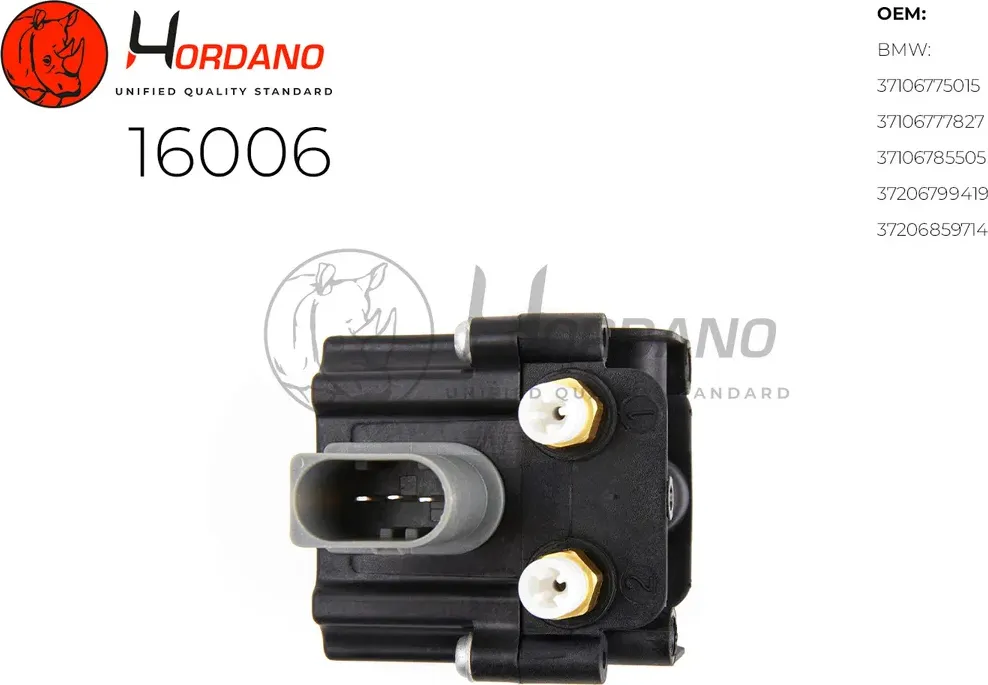 Блок клапанов пневмоподвески (Hordano). Артикул 16006