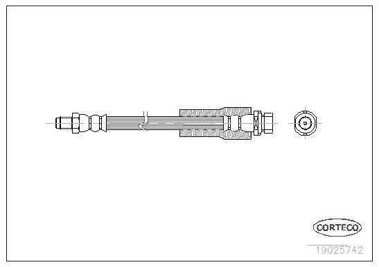 Тормозной шланг Corteco передний для Ford Scorpio II 1994-1998. Артикул 19025742