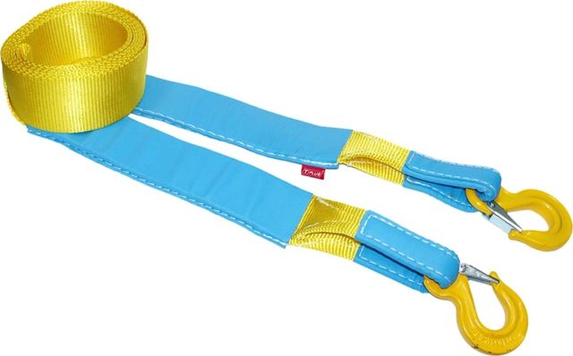 Ремень буксировочный эластичный Tplus 6 т 5 м серия Стандарт Крюк/Крюк. Артикул T001649