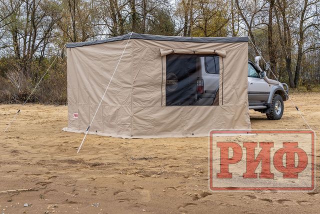 Стенки РИФ для комбинированной (прямоугольной с веерной частью) маркизы 2,5х2,5 м левые. Артикул RIFANF072525601