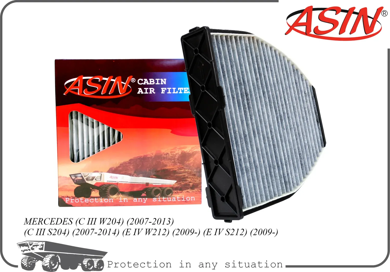 Фильтр салонный (угольный) (Asin). Артикул ASINFC2771C