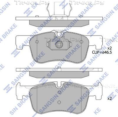 Тормозные колодки Sangsin Hi-Q передние для BMW 2 F22 2014-2026. Артикул SP4043