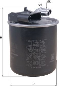 Топливный фильтр Mahle-Knecht. Артикул KL 950