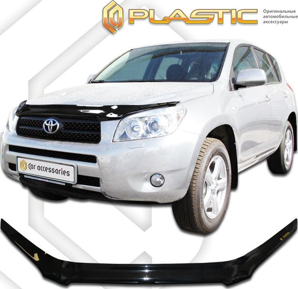 Дефлектор СА Пластик для капота exclusive (Classic черный) Toyota Rav4 2010. Артикул 2010060101270