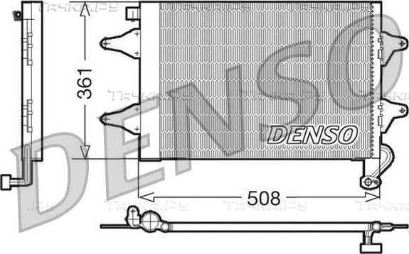 Радиатор кондиционера (конденсатор) Denso для Skoda Fabia II 2006-2014. Артикул DCN27004