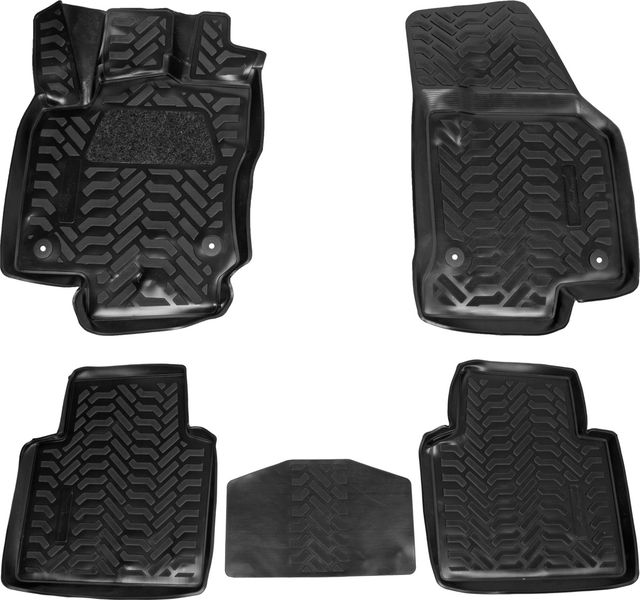 Коврики Airline 3D с высоким бортиком для салона Skoda Kodiaq 2017-2026. Артикул ACM-PS-81