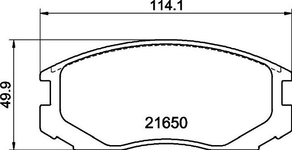 Тормозные колодки Hella Pagid передние для Daihatsu Extol 2000-2004. Артикул 8DB 355 017-161