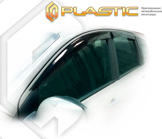 Дефлекторы СА Пластик для окон (Classic полупрозрачный) Nissan Note I 2009-2013. Артикул 2010030306162