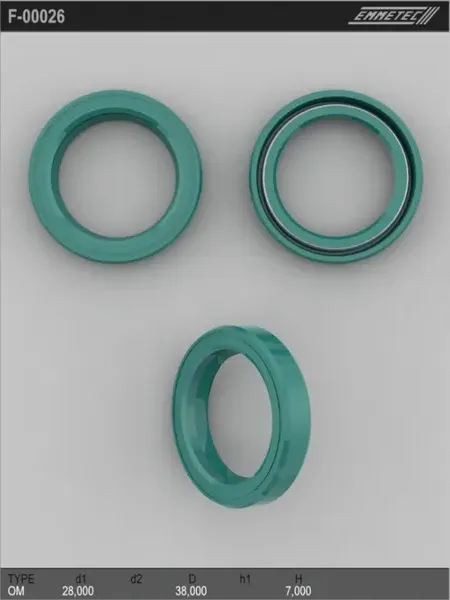 Сальник 28,00/38,00*7,00 тип 0M (Emmetec). Артикул F00026
