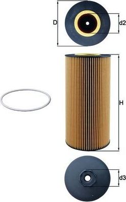 Масляный фильтр Mahle-Knecht. Артикул OX 348D