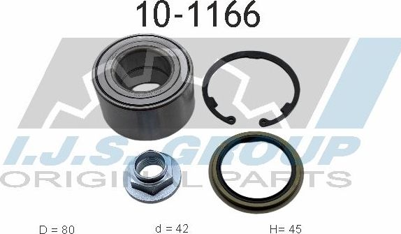 Ступичный подшипник (комплект) IJS Group. Артикул 10-1166