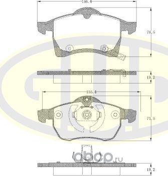 Тормозные колодки G.U.D.. Артикул GBP068302