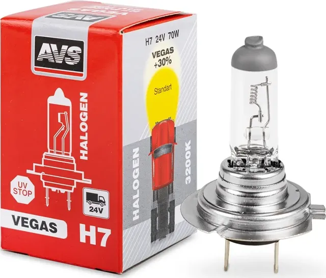 ГАЛОГЕННАЯ ЛАМПА AVS VEGAS H7.12V.55W.1ШТ.. Артикул A78143S