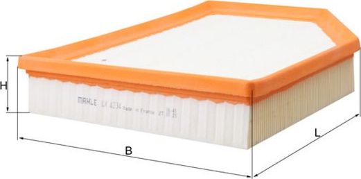 Воздушный фильтр Mahle для Volvo V40 Cross Country I 2014-2019. Артикул LX 4234