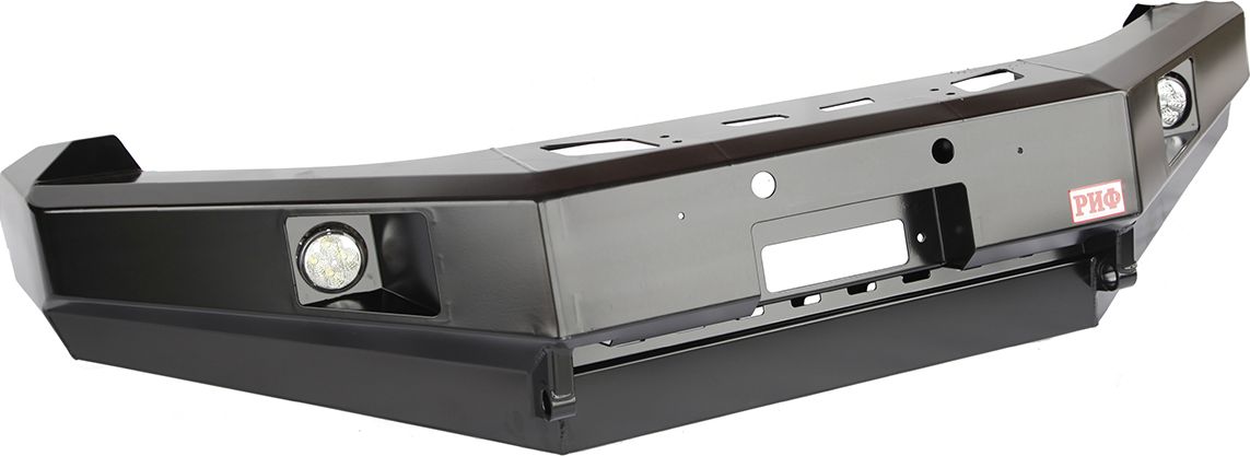 Бампер силовой РИФ передний с доп. фарами без защитной дуги для Volkswagen Amarok 2010-2026. Артикул RIFAMR-10356