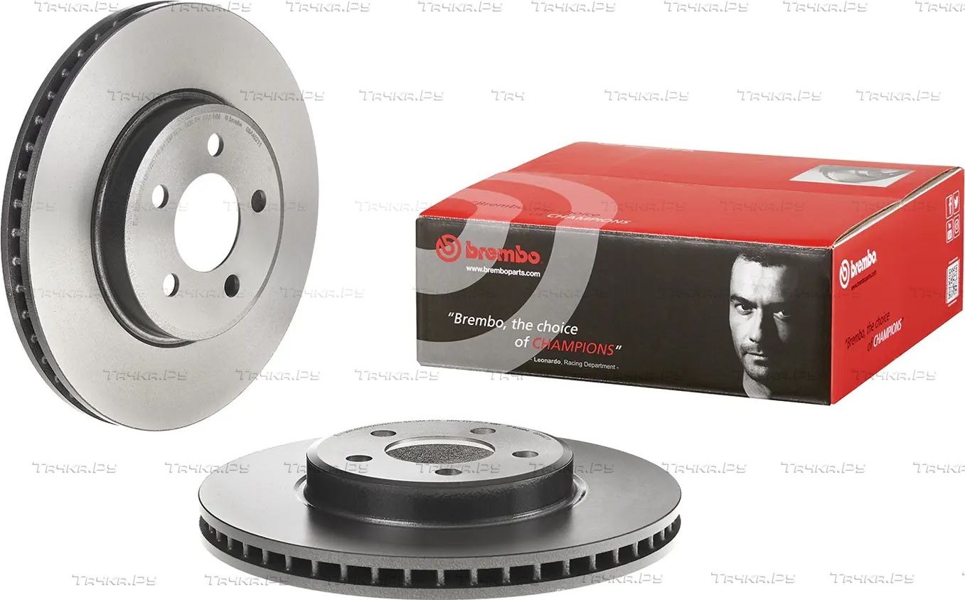 Тормозной диск Brembo PRIME LINE - UV Coated передний для Chrysler 300C I 2004-2012. Артикул 09.A402.11