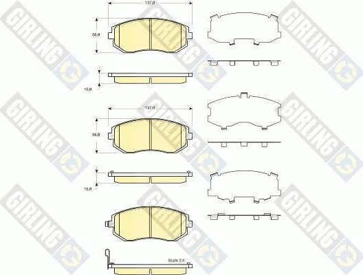 Тормозные колодки Girling передние для Subaru Legacy IV 2003-2009. Артикул 6133719