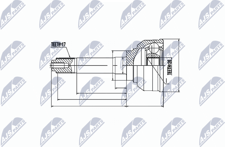 Шрус внутренний (граната) NTY. Артикул NPZ-IS-002