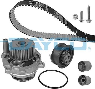 Помпа (водяной насос) с комплектом ремня ГРМ Dayco. Артикул KTBWP6140