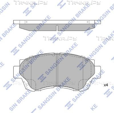 Тормозные колодки Sangsin Hi-Q передние для Lexus ES III 1996-2001. Артикул SP1138