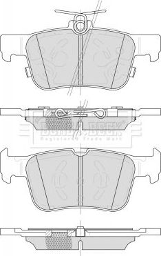 Тормозные колодки Borg & Beck. Артикул BBP2509