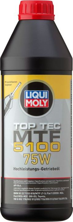 Масло для МКПП (трансмиссионное) Liqui Moly Top Tec MTF 5100 75W. Артикул 20842