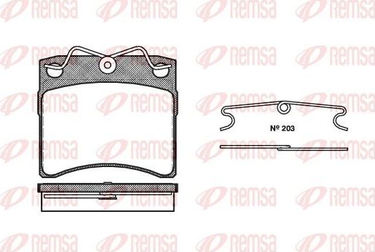 Тормозные колодки Remsa. Артикул 0385.00