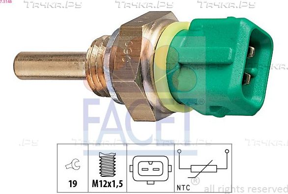 Датчик температуры охлаждающей жидкости Facet Made in Italy - OE Equivalent для Fiat Ducato II 1994-2002. Артикул 7.3148
