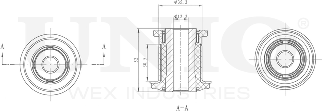 Сайлентблок рычага подвески (Unio). Артикул RMP-20118