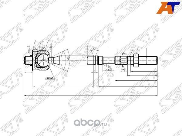 ТЯГА РУЛЕВАЯ TOYOTA RAV4 05- (SAT). Артикул ST455030R030