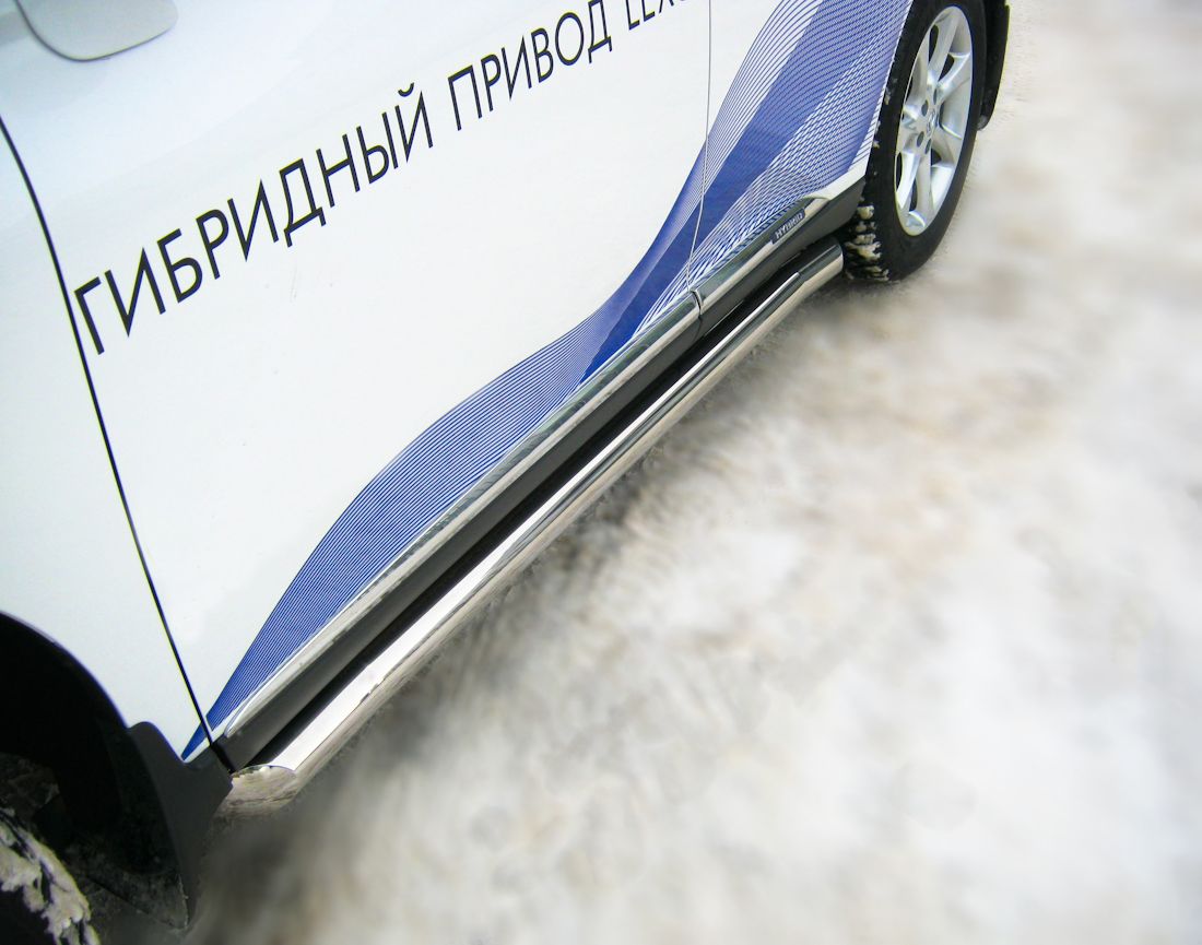 Защита порогов RusStal труба d76 для Lexus RX 270/350/450h 2012-2026. Артикул LRXT-000406