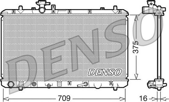 Радиатор охлаждения двигателя Denso (алюминий). Артикул DRM47024