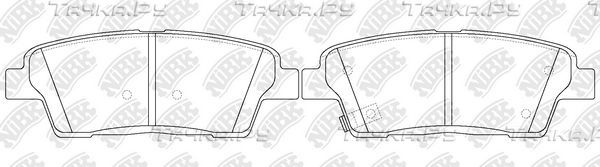 Тормозные колодки NiBK задние для Kia Quoris I 2013-2015. Артикул PN0649