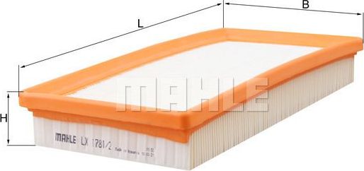 Воздушный фильтр Mahle-Knecht. Артикул LX 1781/2
