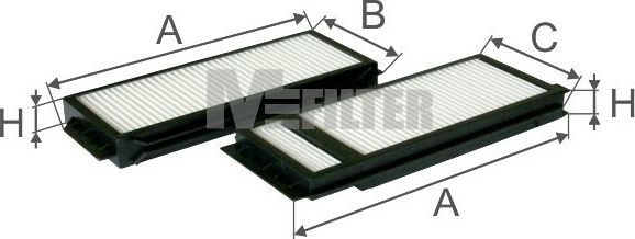 Салонный фильтр MFilter. Артикул K 9009-2