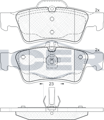 Тормозные колодки Icer. Артикул 181576