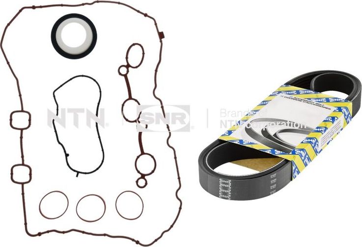 Приводной ремень поликлиновой с роликами (комплект) NTN / SNR. Артикул KA859.71