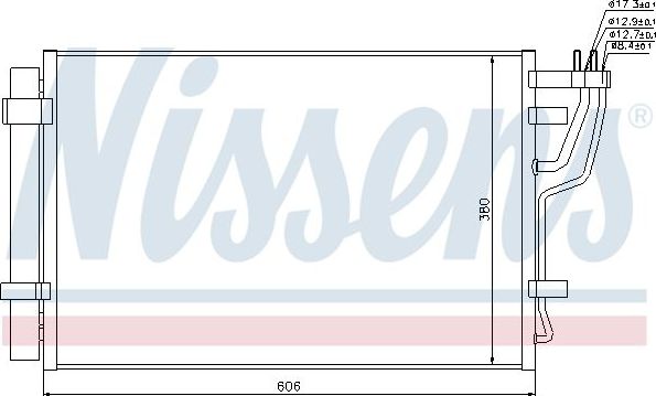Радиатор кондиционера (конденсатор) Nissens (алюминий). Артикул 94981