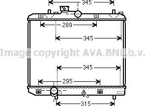 Радиатор охлаждения двигателя AVA. Артикул SZ2111