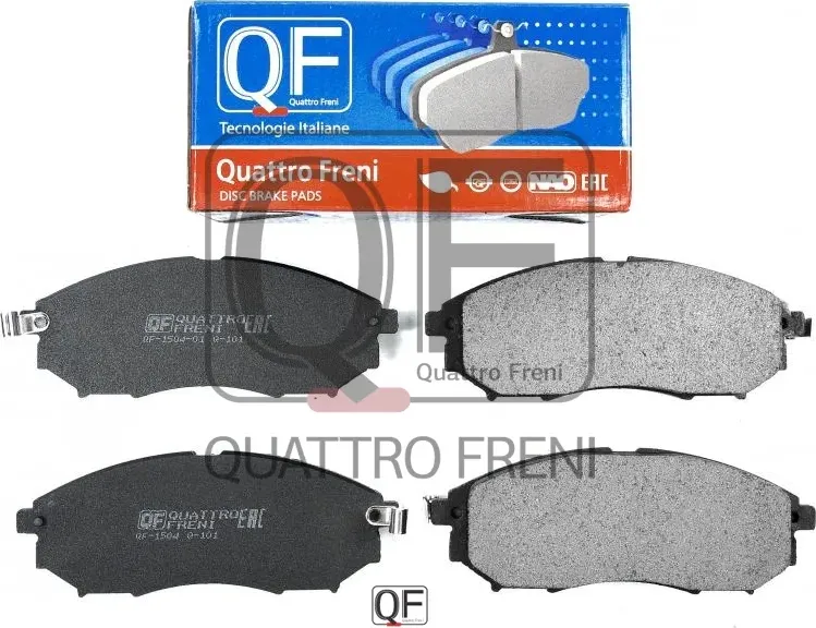 Колодки тормозные дисковые передние к-т с механическим датчиком износа (Quattro Freni). Артикул qf500402
