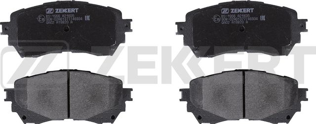 Тормозные колодки Zekkert передние для Mazda 6 III (GJ) 2012-2026. Артикул BS-1966