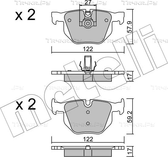 Тормозные колодки Metelli. Артикул 22-0644-0