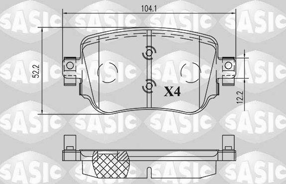 Тормозные колодки Sasic. Артикул 6216217