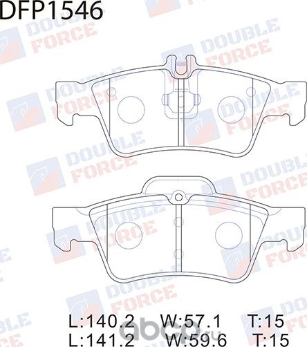 Колодки тормозные дисковые Double Force. Артикул DFP1546