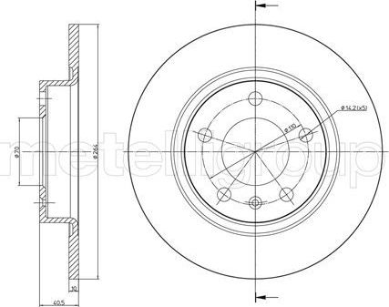 Тормозной диск Trusting для Opel Adam I 2014-2019. Артикул DF1503