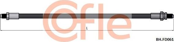 Тормозной шланг Cofle задний для Ford KA I 1996-2008. Артикул 92.BH.FD061