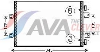 Радиатор кондиционера (конденсатор) AVA (алюминий). Артикул RTA5406