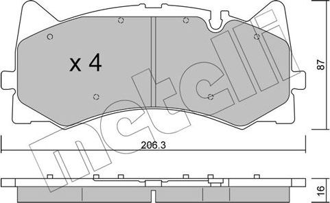 Тормозные колодки Metelli. Артикул 22-1271-0