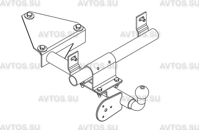 Фаркоп AvtoS для Lada Kalina I хэтчбек 2006-2013. Артикул VAZ-19